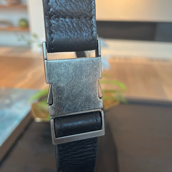 Black Leather Satchel (made in India) - Picture 3 of 10